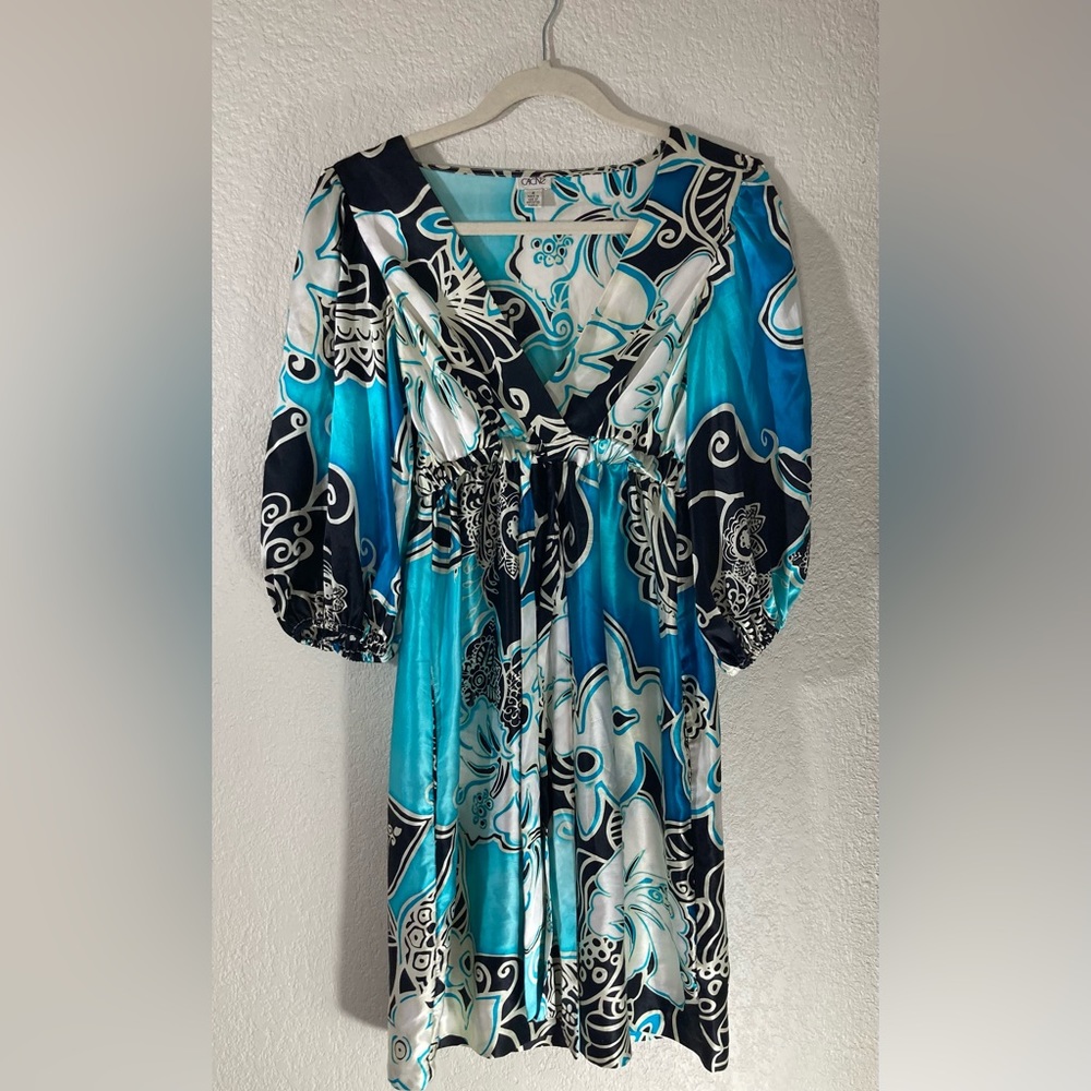 Cache 100% Silk Floral Mini Dress Size 4